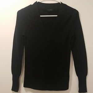 Black Banana Republic Cotton V Neck Sweater